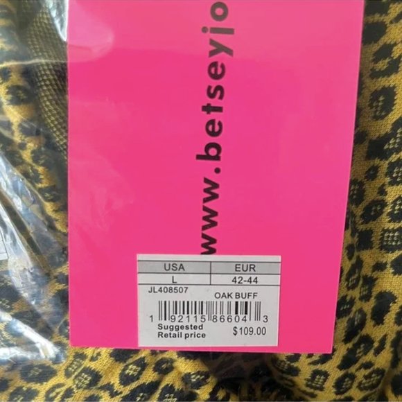 Betsey Johnson Cheetah Dress Mini Sweater Large - Picture 5 of 5